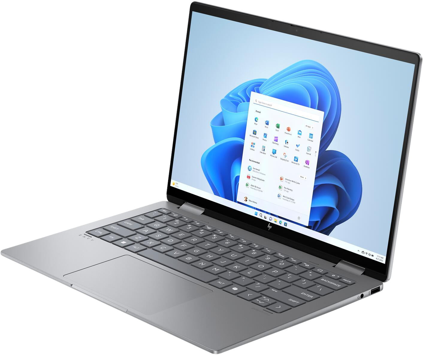 HP Envy x360 14-fa0785ng 14" 2024 2.8K R7 8840HS 16 GB / 1 TB W11H QWERTZ Silber - Ohne Vertrag