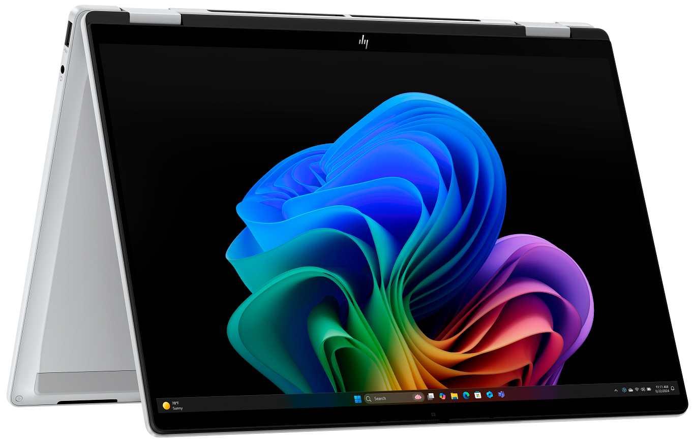 HP OmniBook X FlipNGAI 14-fm0771ng 14" 2025 WUXGA TS Ultra7 256V 16 GB / 1 TB SSD W11H QWERTZ Silber Renew - Ohne Vertrag