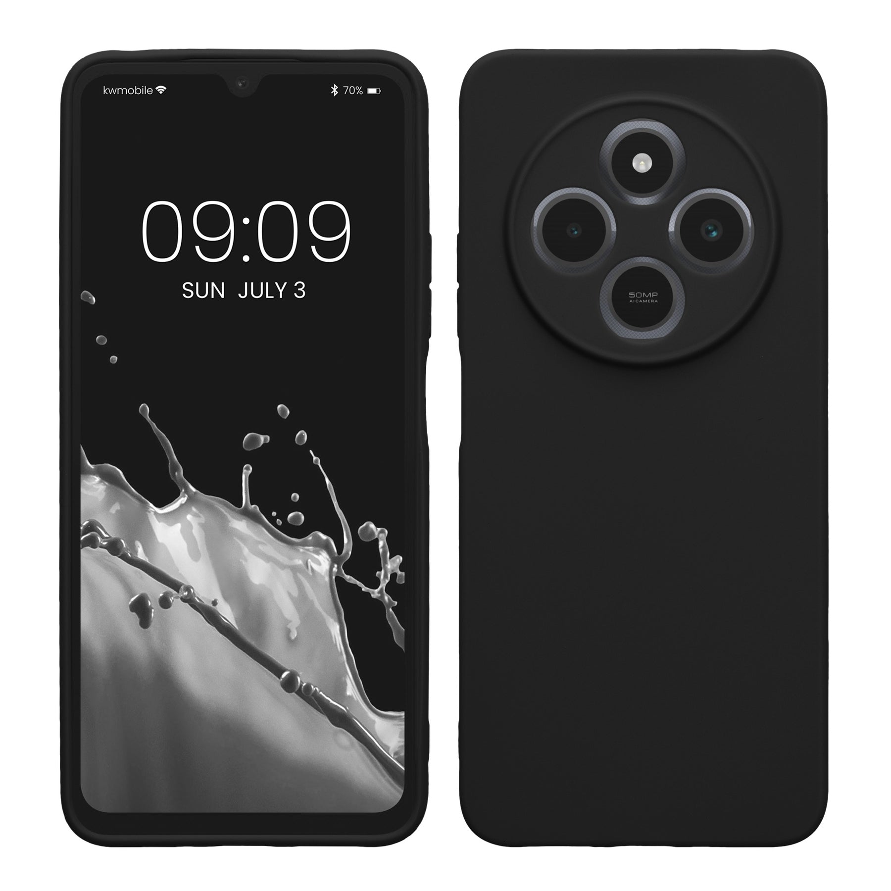 TPU Hülle mit Kameraschutz für Xiaomi Redmi 14C / Poco C75 in Schwarz matt