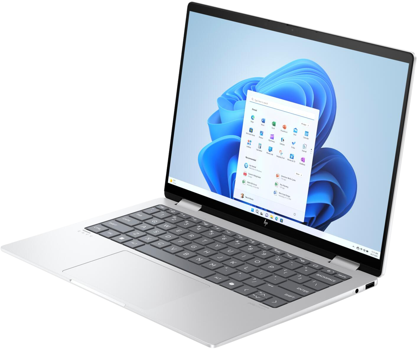 HP Envy x360 14-fa0780ng 14" 2024 2.8K R7 8840HS 16 GB / 1 TB W11H QWERTZ Silber - Ohne Vertrag
