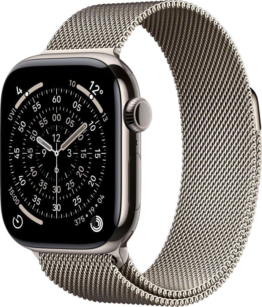 Apple Watch 11 5G Titanium Natural 42 mm Milanese Loop Natural MF8P4 - Ohne Vertrag