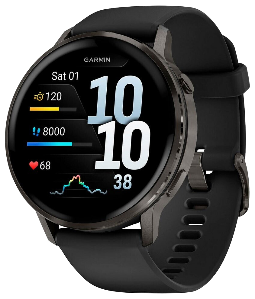 Garmin Venu 4 45mm Schwarz/Schiefergrau Silikon-Armband - Ohne Vertrag