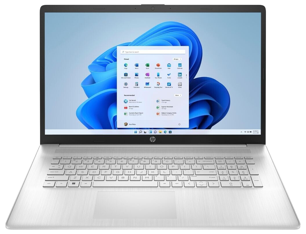 HP 17-cp2537ng 17" 2023 FHD Ryzen 3 7320U 8 GB / 512 GB SSD W11H QWERTZ silber - Ohne Vertrag