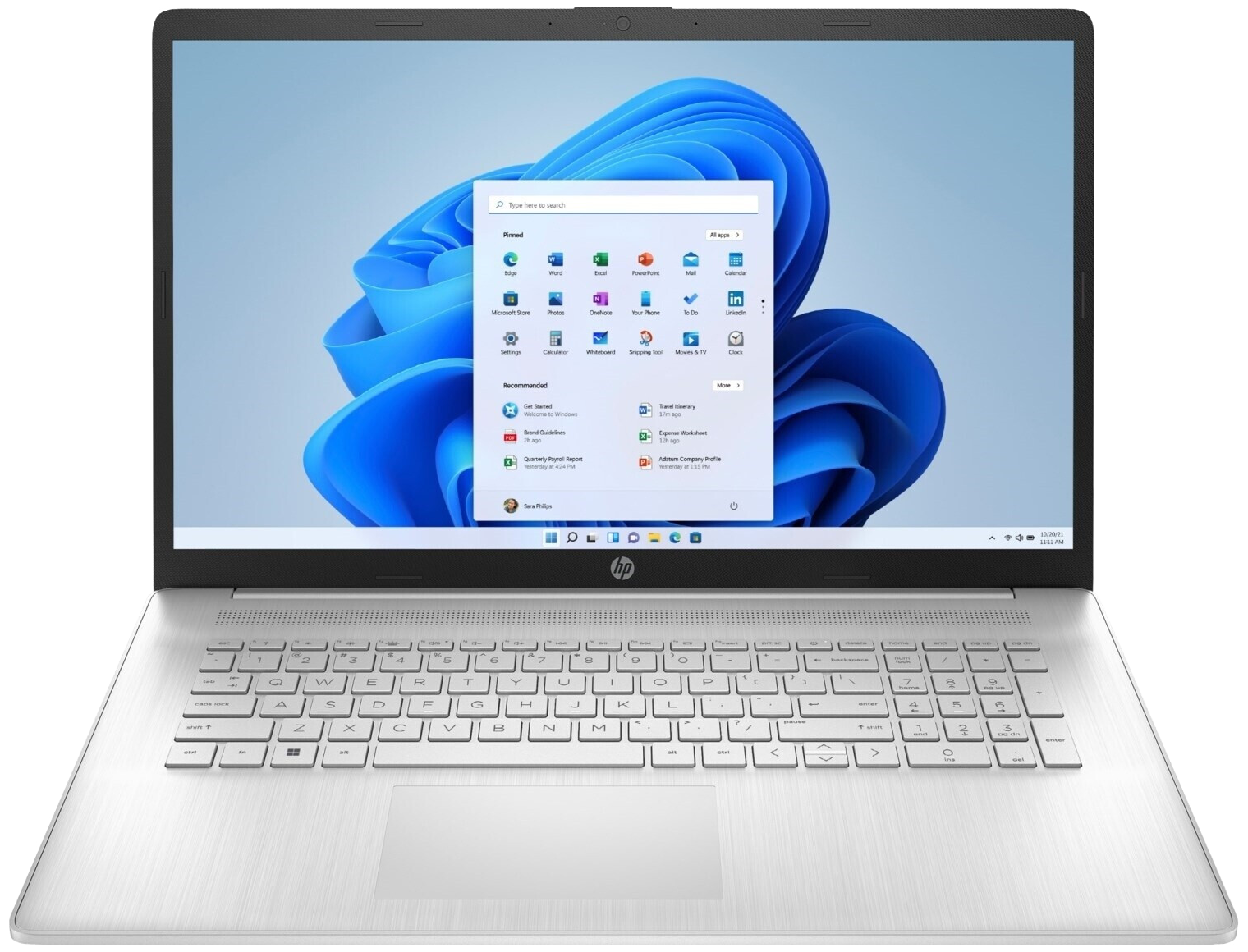 HP 17-cp2637ng  17" 2023 FHD Ryzen 3 7320U 8 GB / 512 GB SSD W11H QWERTZ Silber - Ohne Vertrag