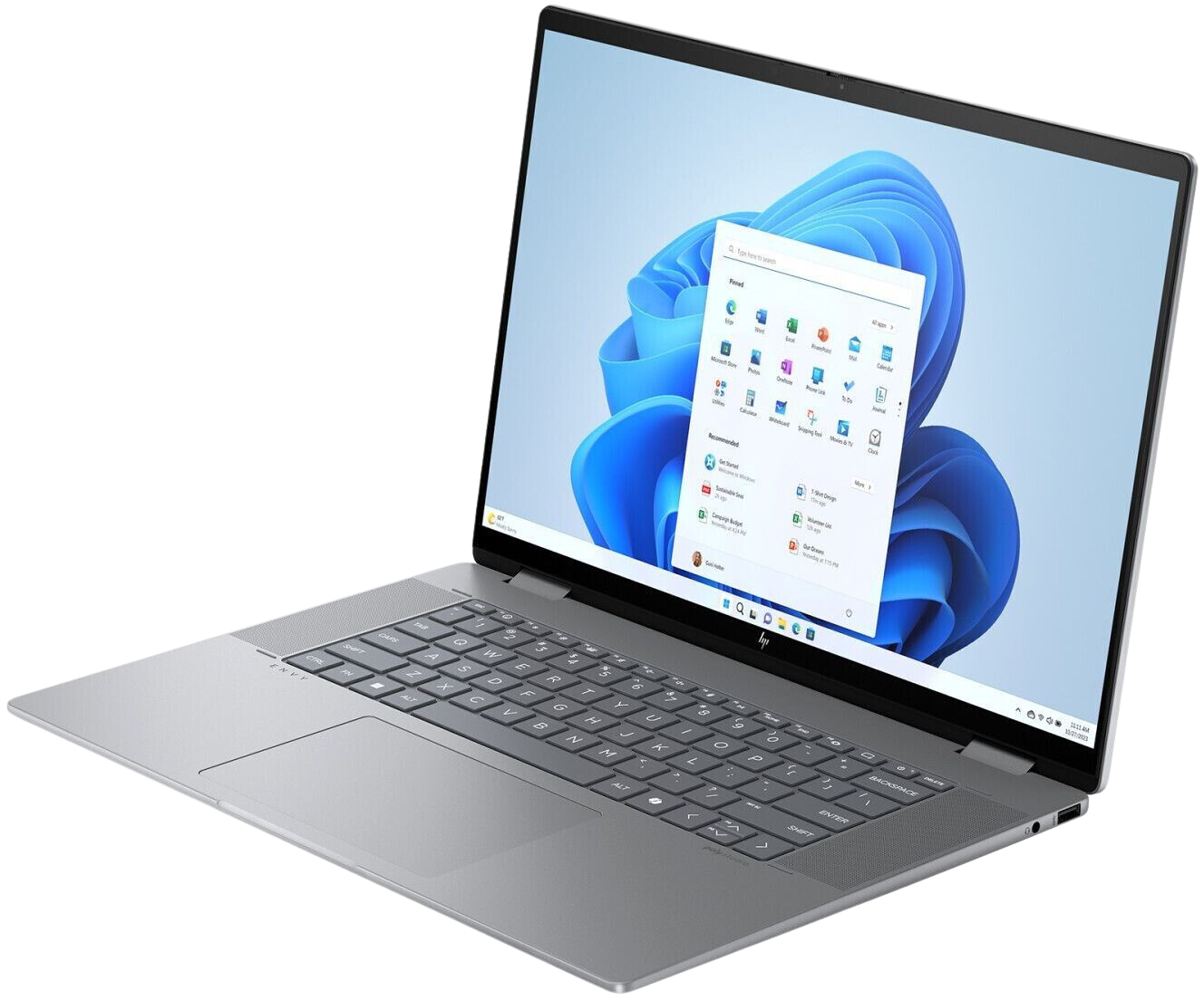 HP Envy x360 16-ad0756ng 16" 2024 WUXGA R5 8640HS 16 GB / 512 GB W11H QWERTZ Silber - Ohne Vertrag