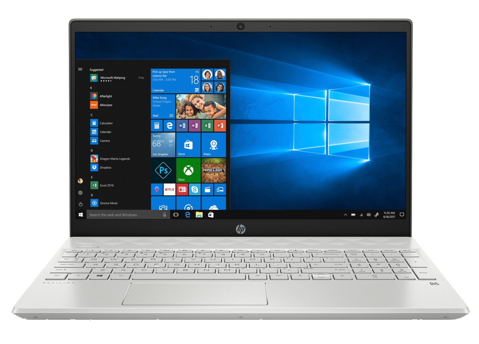 HP Pavilion 15-cs3001ng 15.6" 2019 Core i3-1005G1 Intel UHD Graphics 8/512 SSD QWERTZ silber - Ohne Vertrag
