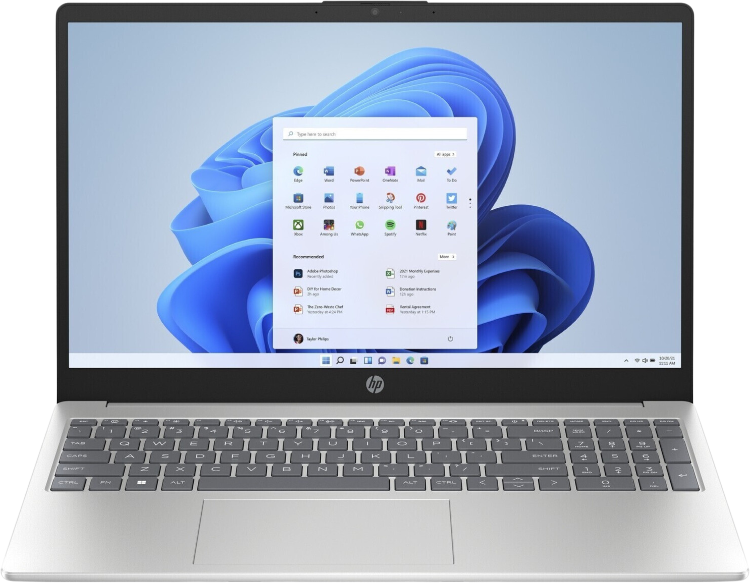 HP 15-fc0167ng 15.6" 2023 FHD R7 7730U 16 GB / 512 GB FreeDOS QWERTZ Silber Renew - Ohne Vertrag