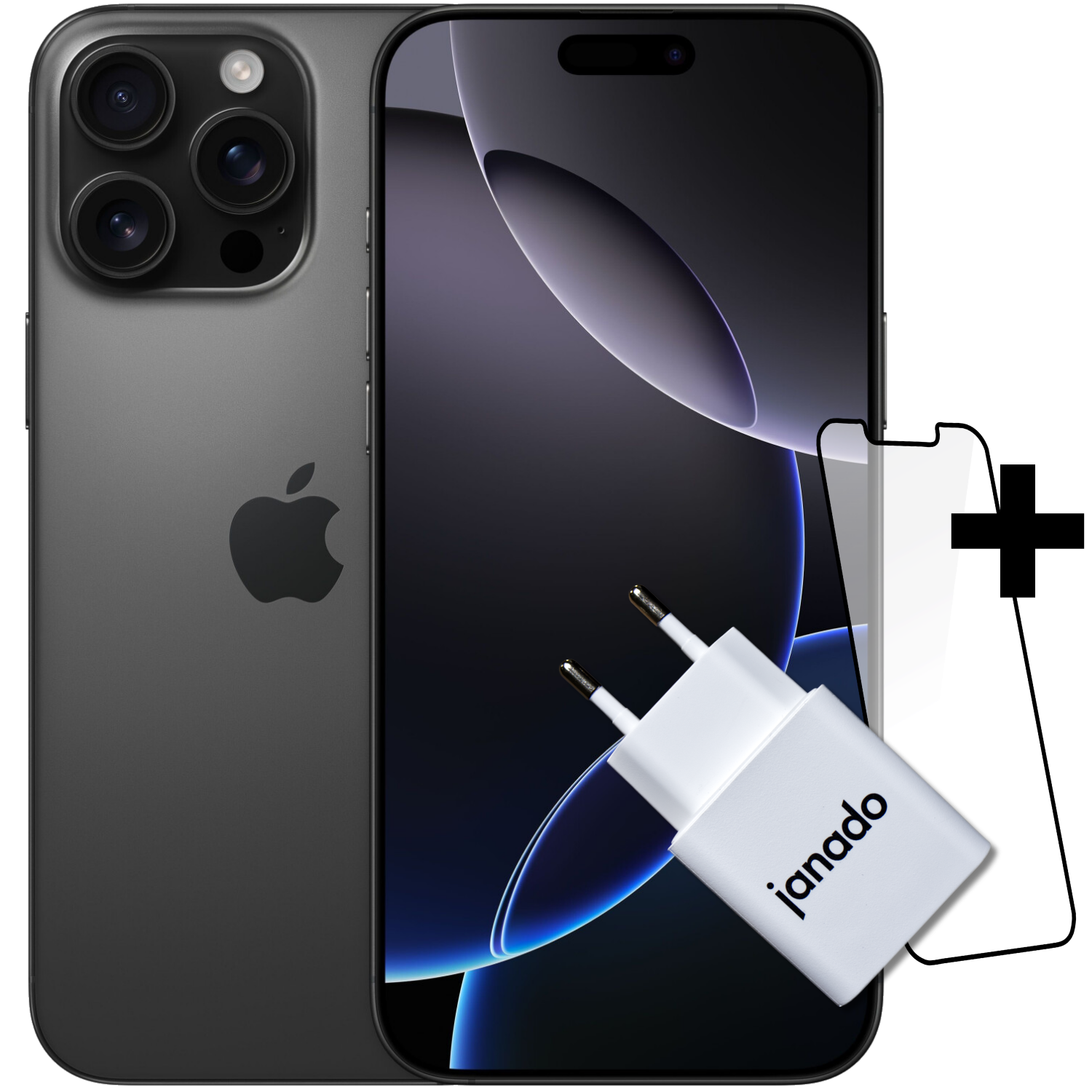 iPhone 16 Pro Max - 1TB + Vorinstallierter Displayschutz + 20W USB-C Power Adapter