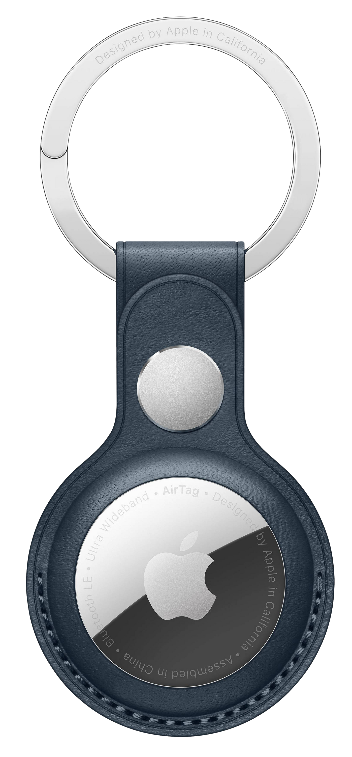 Apple AirTag Schlüsselanhänger aus Leder blau - Ohne Vertrag