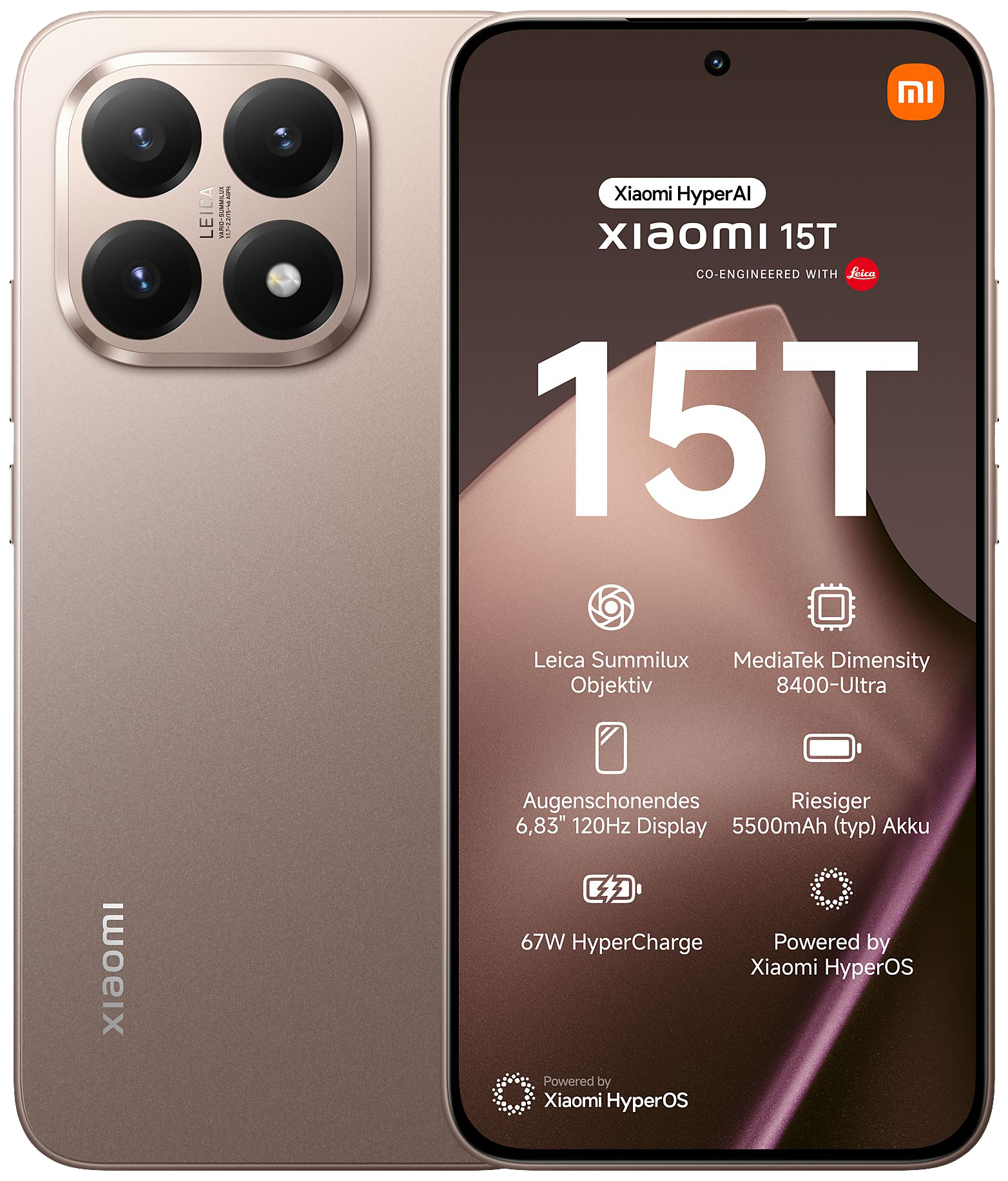 Xiaomi 15T 5G Dual-SIM gold - Ohne Vertrag