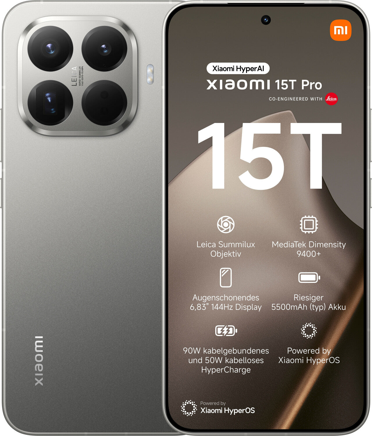 Xiaomi 15T Pro 5G Dual-SIM grau - Ohne Vertrag