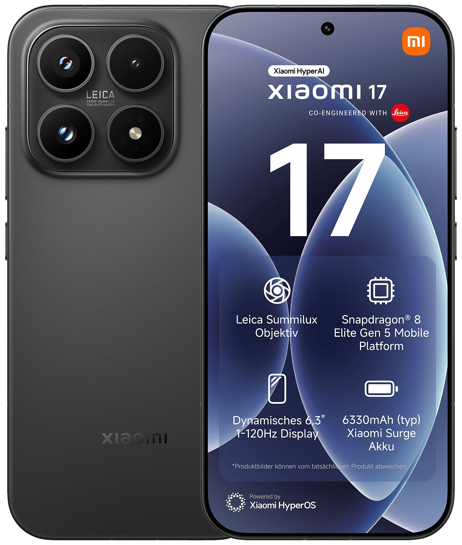 Xiaomi 17 5G Dual-SIM schwarz - Ohne Vertrag