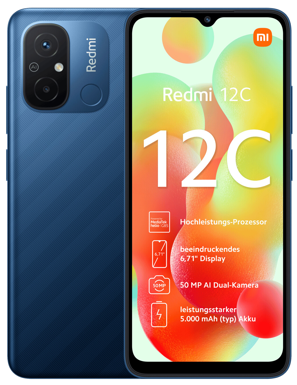 Xiaomi Redmi 12C Dual-SIM 3GB RAM blau - Onhe Vertrag