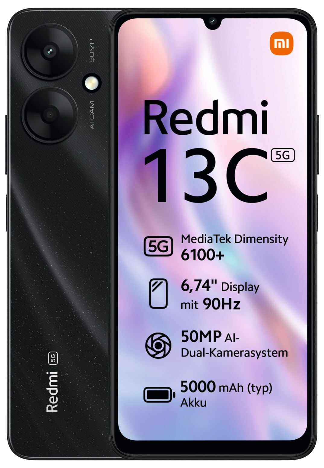 Xiaomi Redmi 13C 5G Dual-SIM 4GB RAM schwarz - Ohne Vertrag