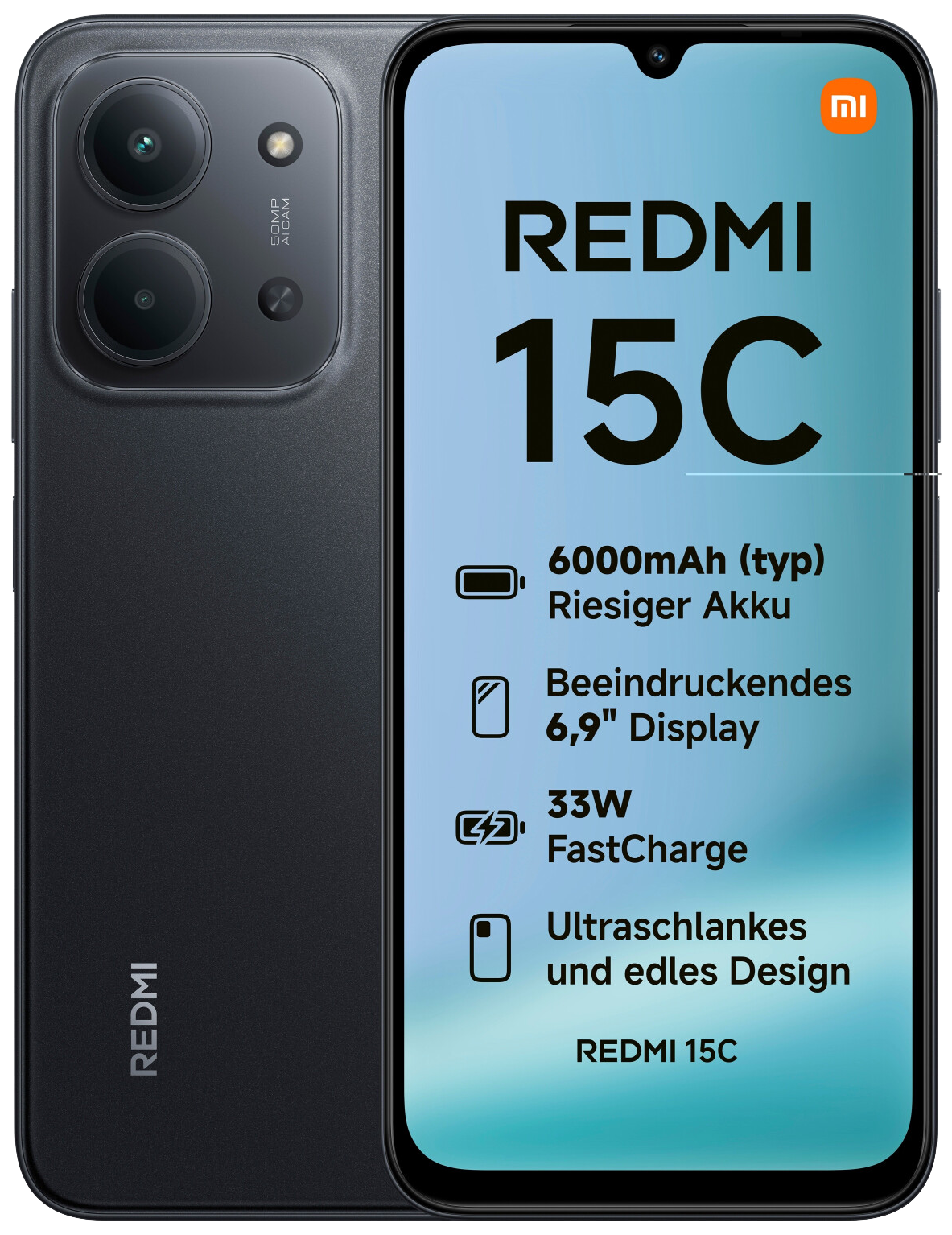 Xiaomi Redmi 15C 5G Dual-SIM schwarz - Ohne Vertrag