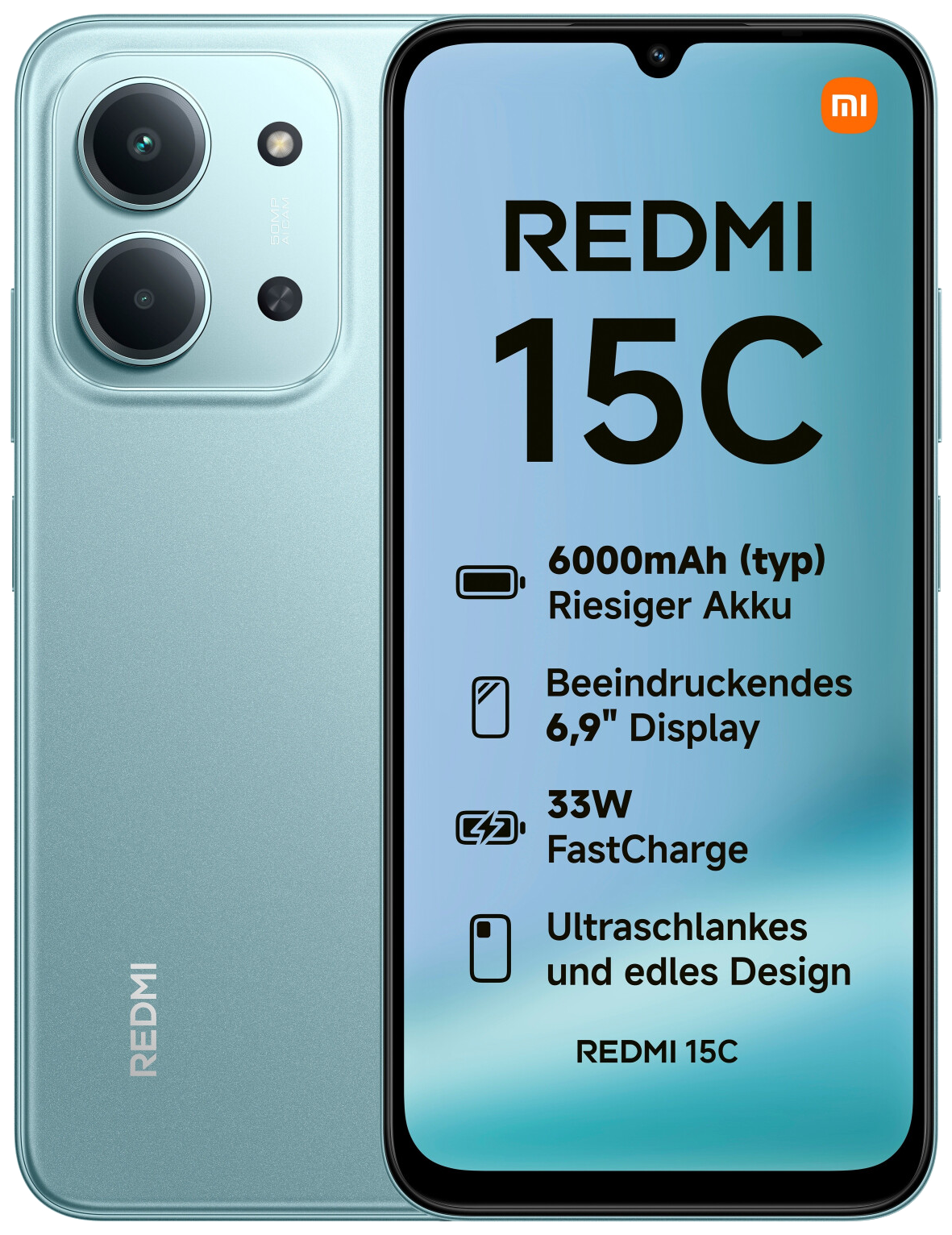 Xiaomi Redmi 15C 5G Dual-SIM grün - Ohne Vertrag