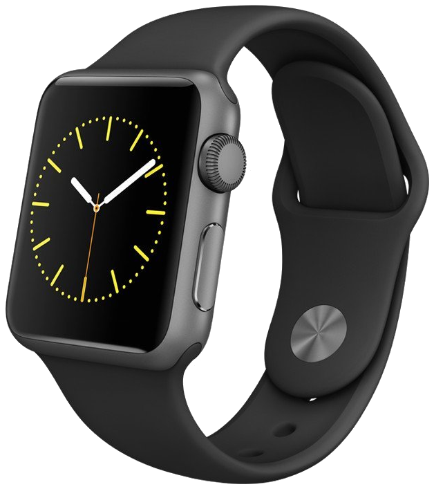 Apple Watch Sport Aluminium grau 38 mm schwarz - Ohne Vertrag
