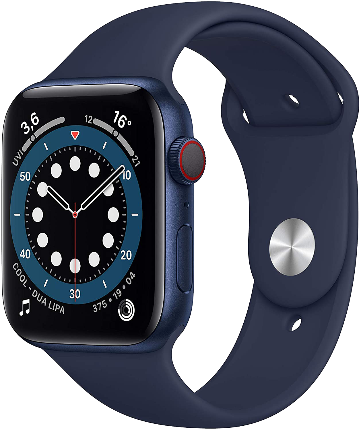 Apple Watch 6 LTE Blue Aluminum 44mm Sport Strap Dark Navy M09A3