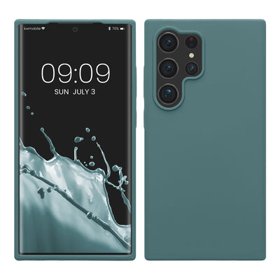 Gummierte Silikon Hülle für Samsung Galaxy S24 Ultra in Arctic Night