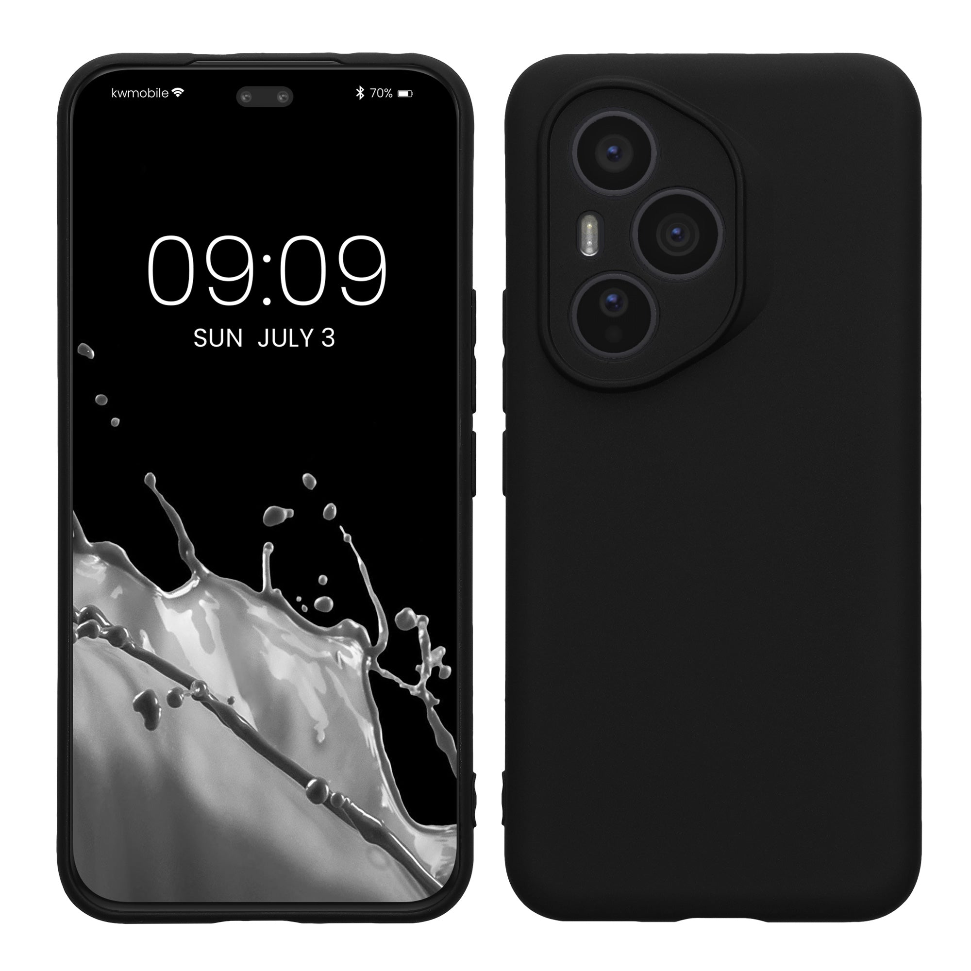 TPU Hülle mit Kameraschutz für HONOR 400 Pro in Schwarz matt