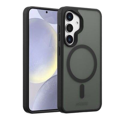 Accezz Rugged Frosted Back Cover mit MagSafe für das Samsung Galaxy S25 Plus - Schwarz