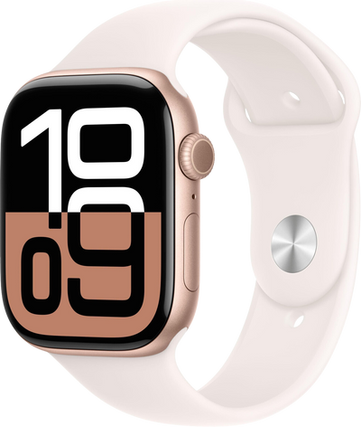 Watch 10 LTE Alu 46mm Sportarmband Blassrosa M/L MWY73