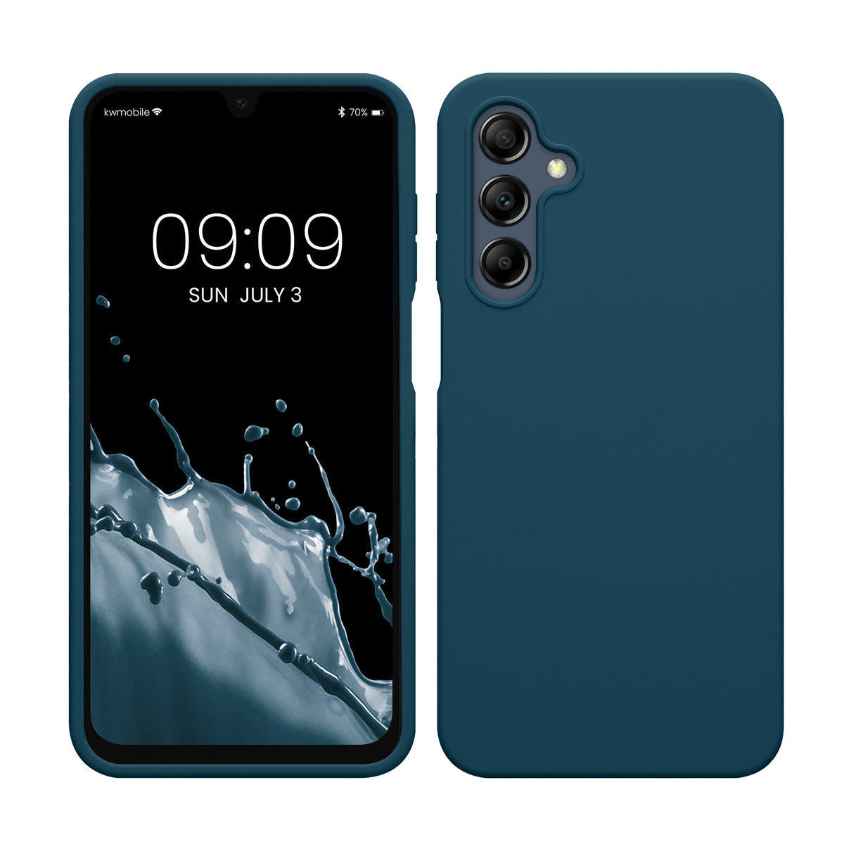 Gummierte Silikon Hülle für Samsung Galaxy A16 5G in Petrol matt