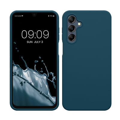 Gummierte Silikon Hülle für Samsung Galaxy A16 5G in Petrol matt