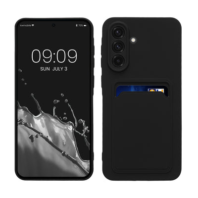 TPU Hülle mit Kartenfach für Samsung Galaxy A56 5G Schwarz