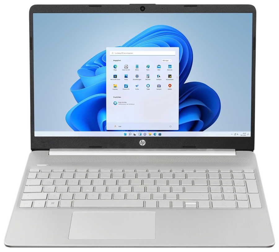 HP 15s-eq2661ng 15" 2021 FHD Ryzen 5 5500U 16 GB / 1 TB SSD W11H QWERTZ Silber - Ohne Vertrag