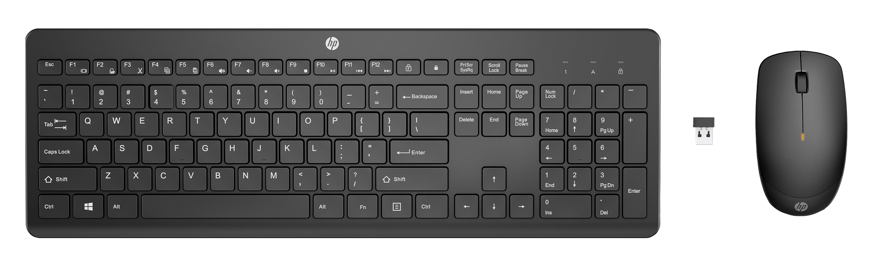 HP 230 Wireless Maus und Tastatur Wireless Combo (UK) schwarz - Onhe Vertrag