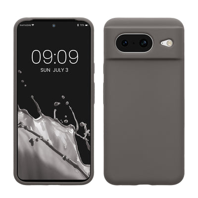 Rubberized silicone shell for Google Pixel 8 in stone dust