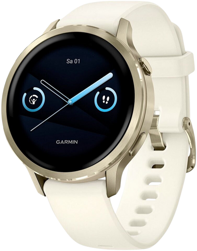 Venu 4 41mm Lunargold/Beige Silikon-Armband