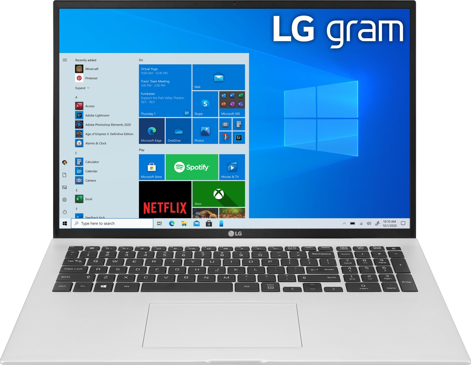LG gram 17" 2021 WQXGA i5-1135G7 16 GB / 512 GB SSD W10H 17Z90P-G.AA56G QWERTZ Silber - Ohne Vertrag