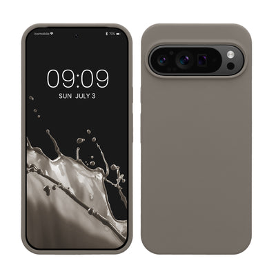 Gummierte Silikon Hülle für Google Pixel 9 Pro XL in Stone Dust