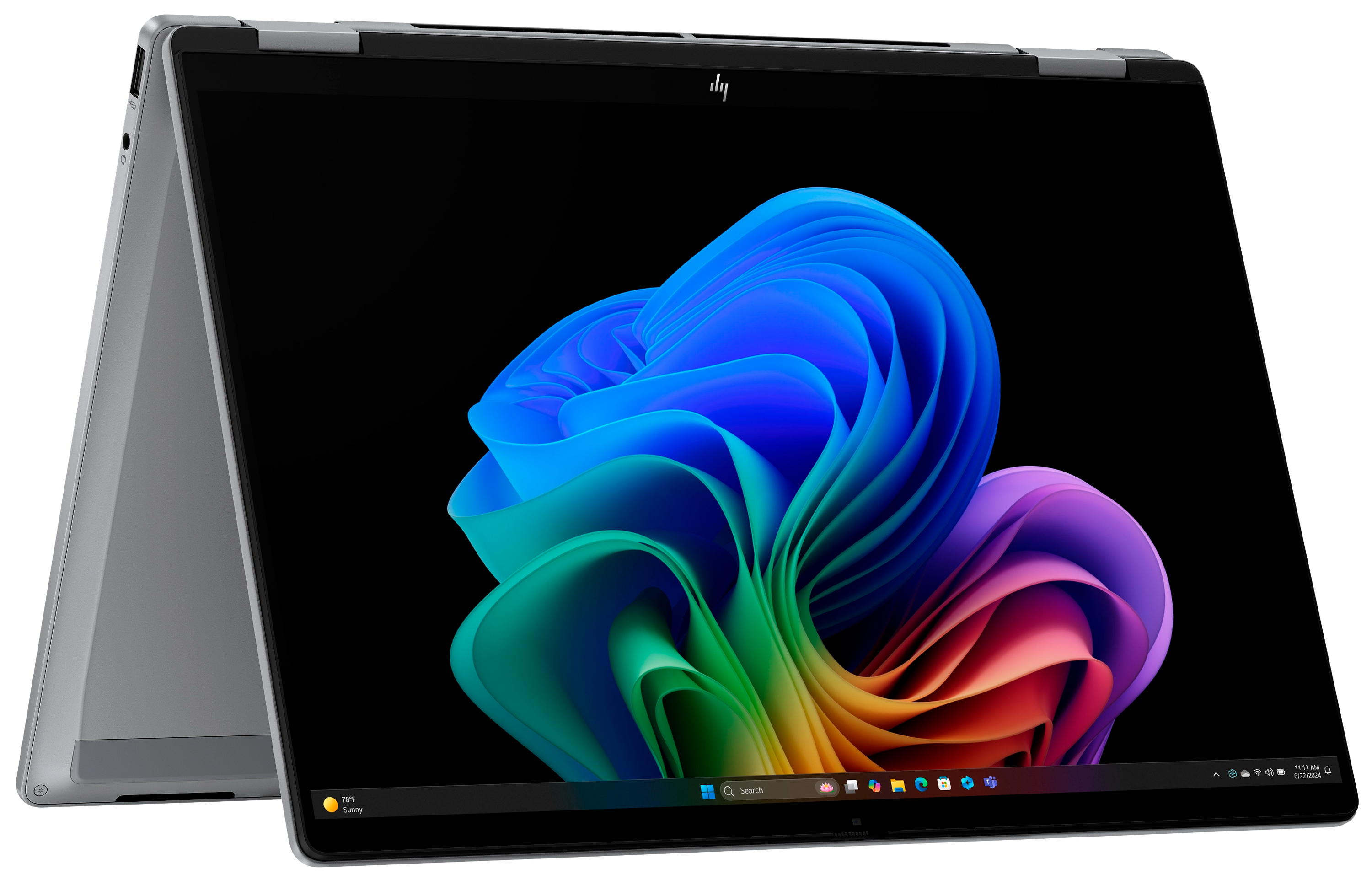 HP OmniBook X FlipNGAI 16-ar0653ng 16" 2025 WUXGA TS Ryzen 5 340 16 GB / 1 TB SSD W11H QWERTZ Silber Renew - Ohne Vertrag