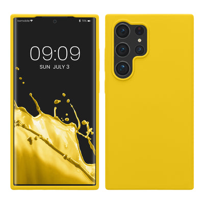 Rubberized silicone shell for Samsung Galaxy S24 Ultra in radiant yellow