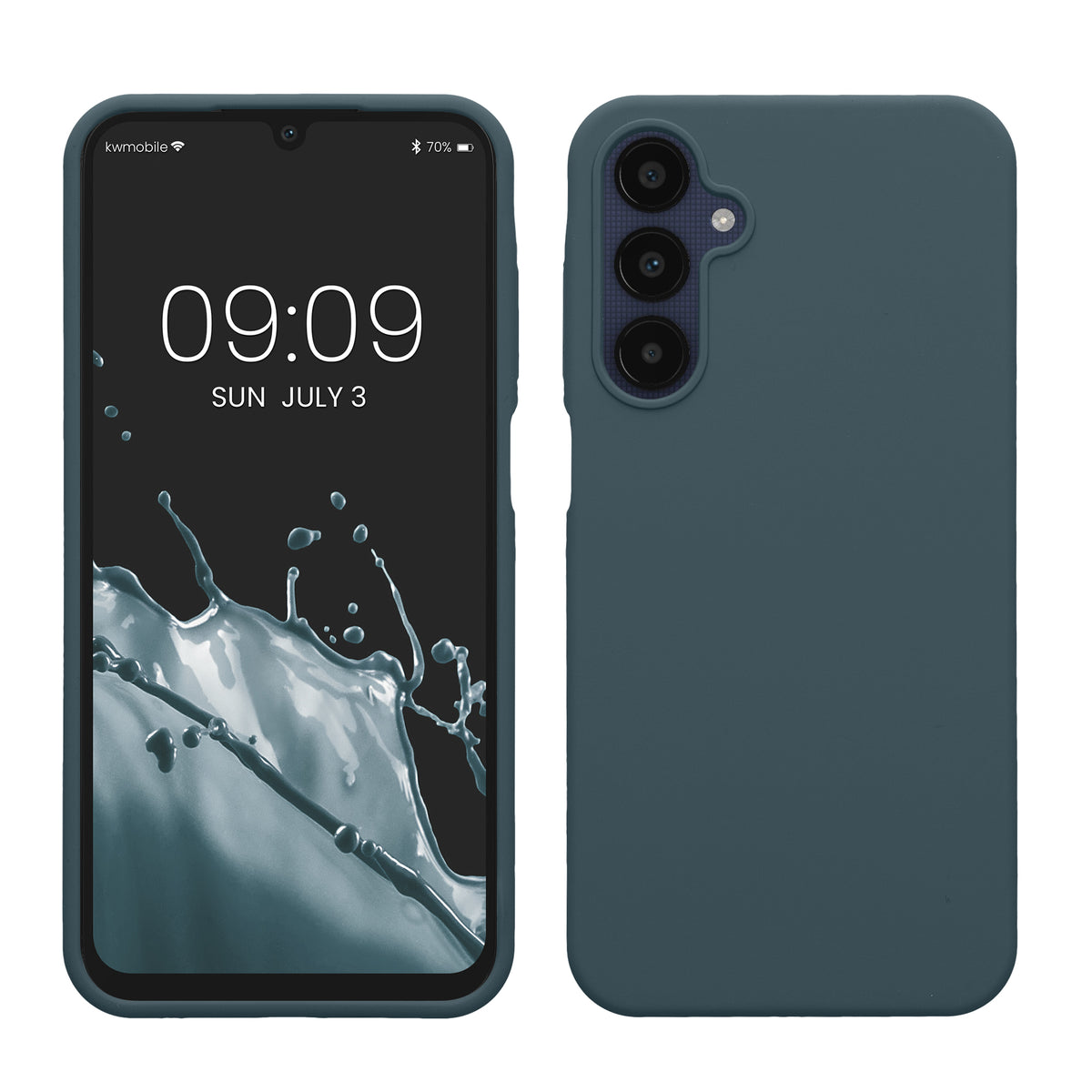 Gummierte Silikon Hülle für Samsung Galaxy A25 in Dunkler Schiefer