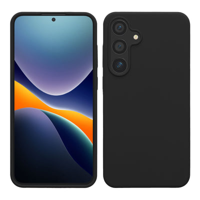 Gummierte Silikon Hülle für Samsung Galaxy S24 Plus in Schwarz