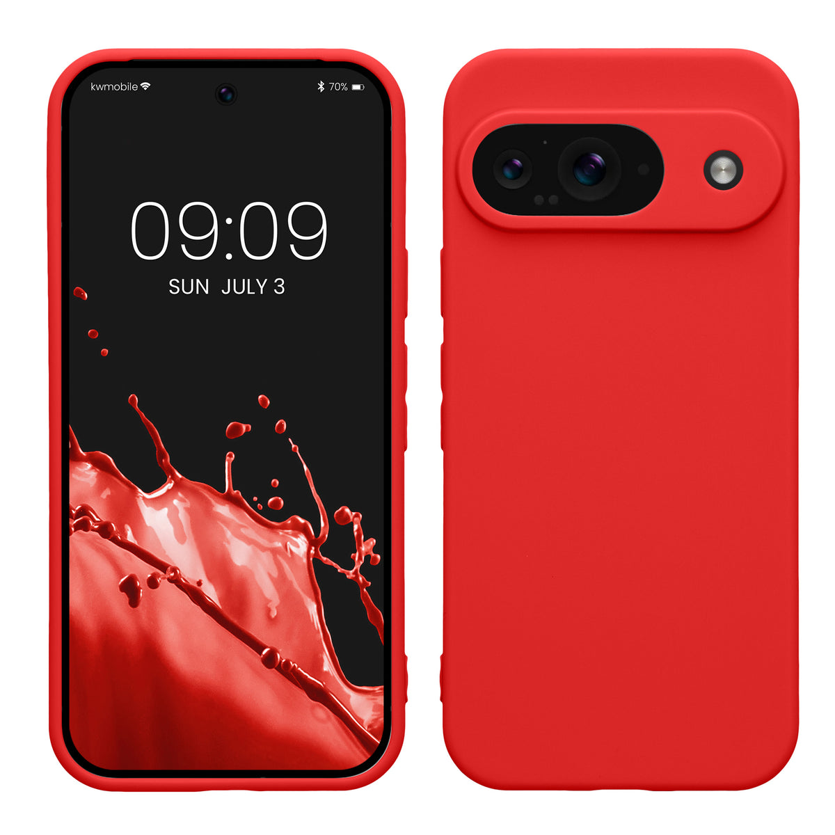 TPU Hülle mit Kameraschutz für Google Pixel 9 in Klassisch Rot
