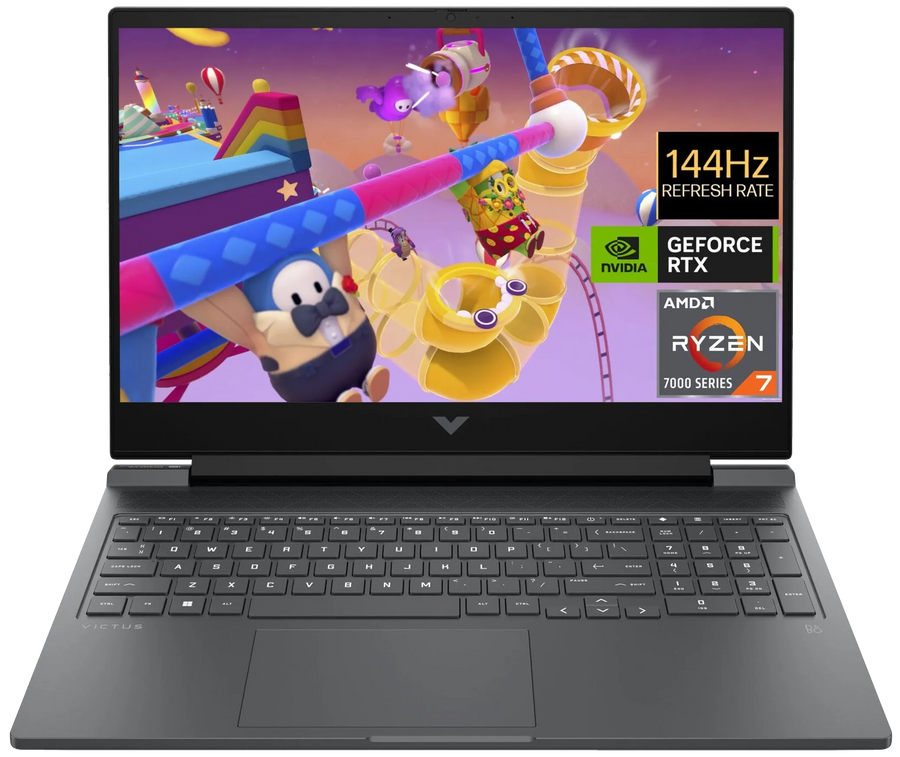HP Victus Gaming 16-s0182ng 16" 2023 FHD R7 7840HS 32 GB / 512 GB SSD RTX 4060 FreeDOS QWERTZ Schwarz Renew - Ohne Vertrag