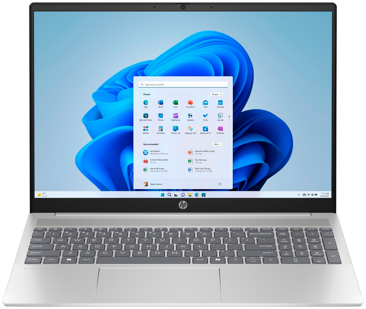 HP Pavilion 16-af0775ng 16" 2024 2K Ultra 7 155U 16 GB 1 TB SSD W11H QWERTZ Silber Renew - Ohne Vertrag