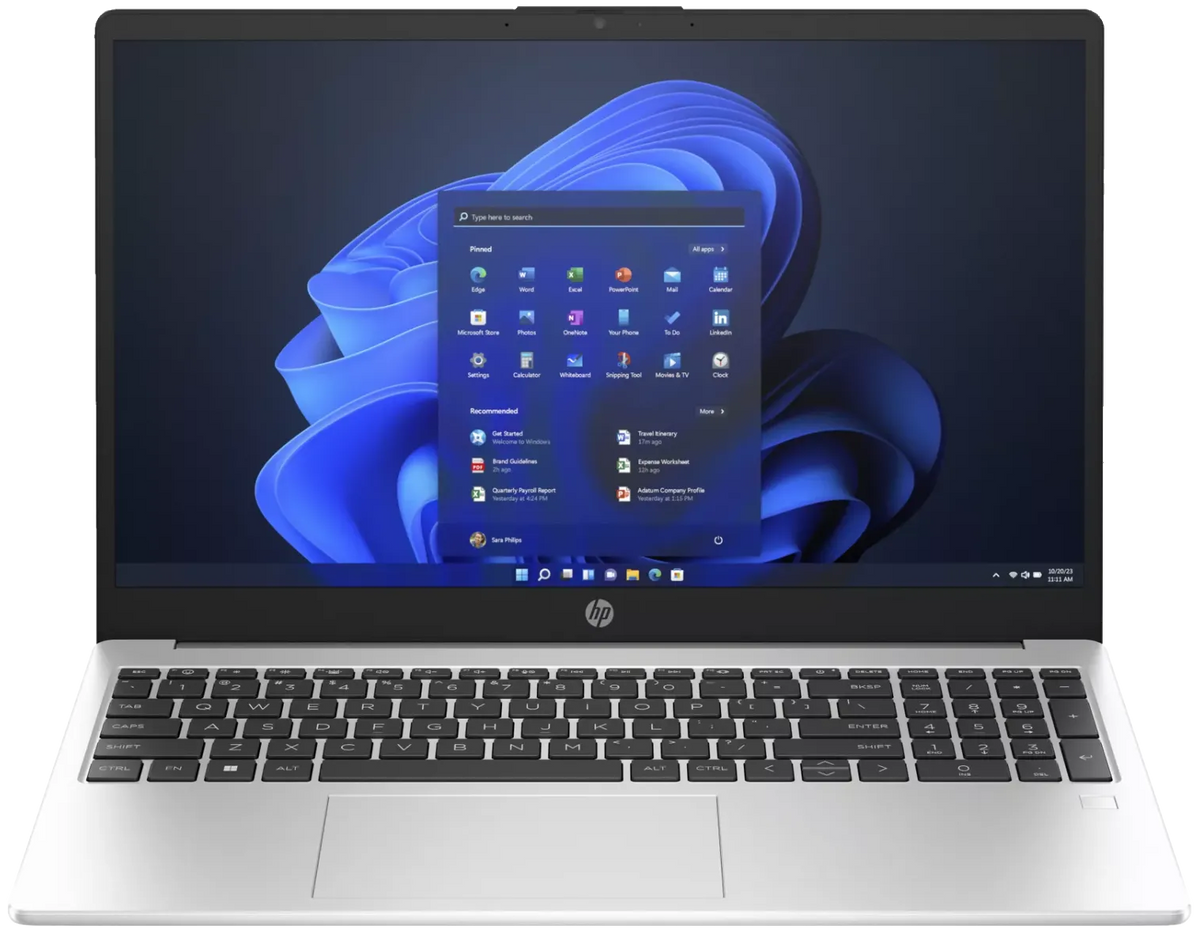 HP 255 G10 15" 2023 FHD Ryzen 5 7520U 8 GB / 512 GB SSD W11H A3DN8ES QWERTZ Silber - Ohne Vertrag