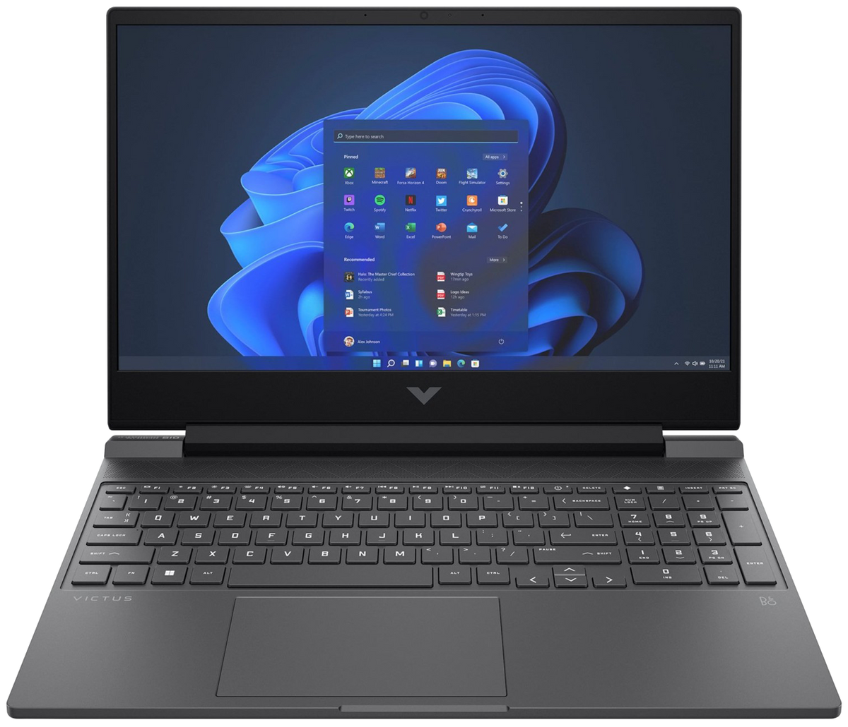 HP Victus Gaming 15-fa2703ng 15" 2023 FHD i5-13420H 16 GB / 512 GB SSD RTX 2050 W11H QWERTZ Schwarz Renew - Ohne Vertrag