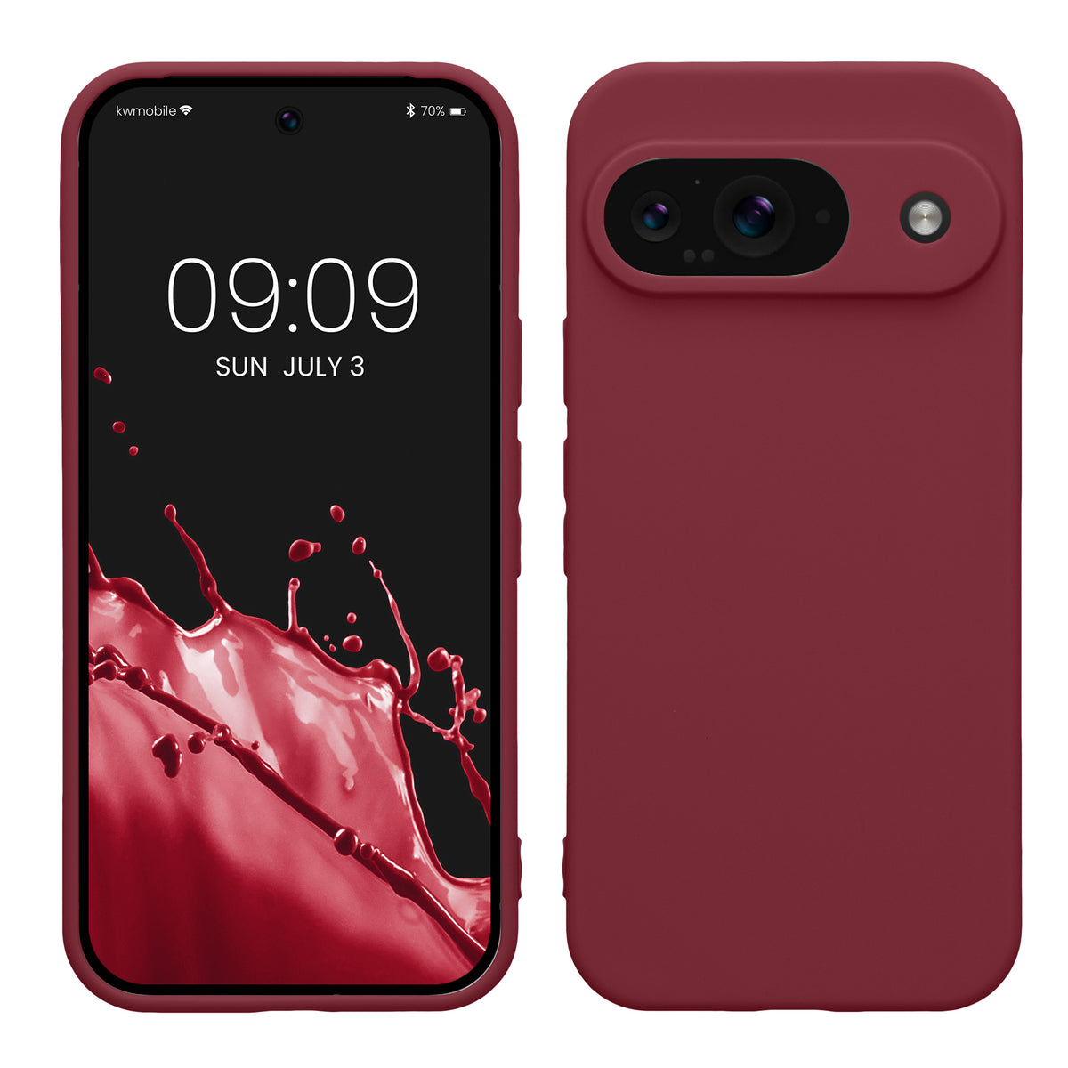 TPU Hülle mit Kameraschutz für Google Pixel 9 in Bordeaux Violett