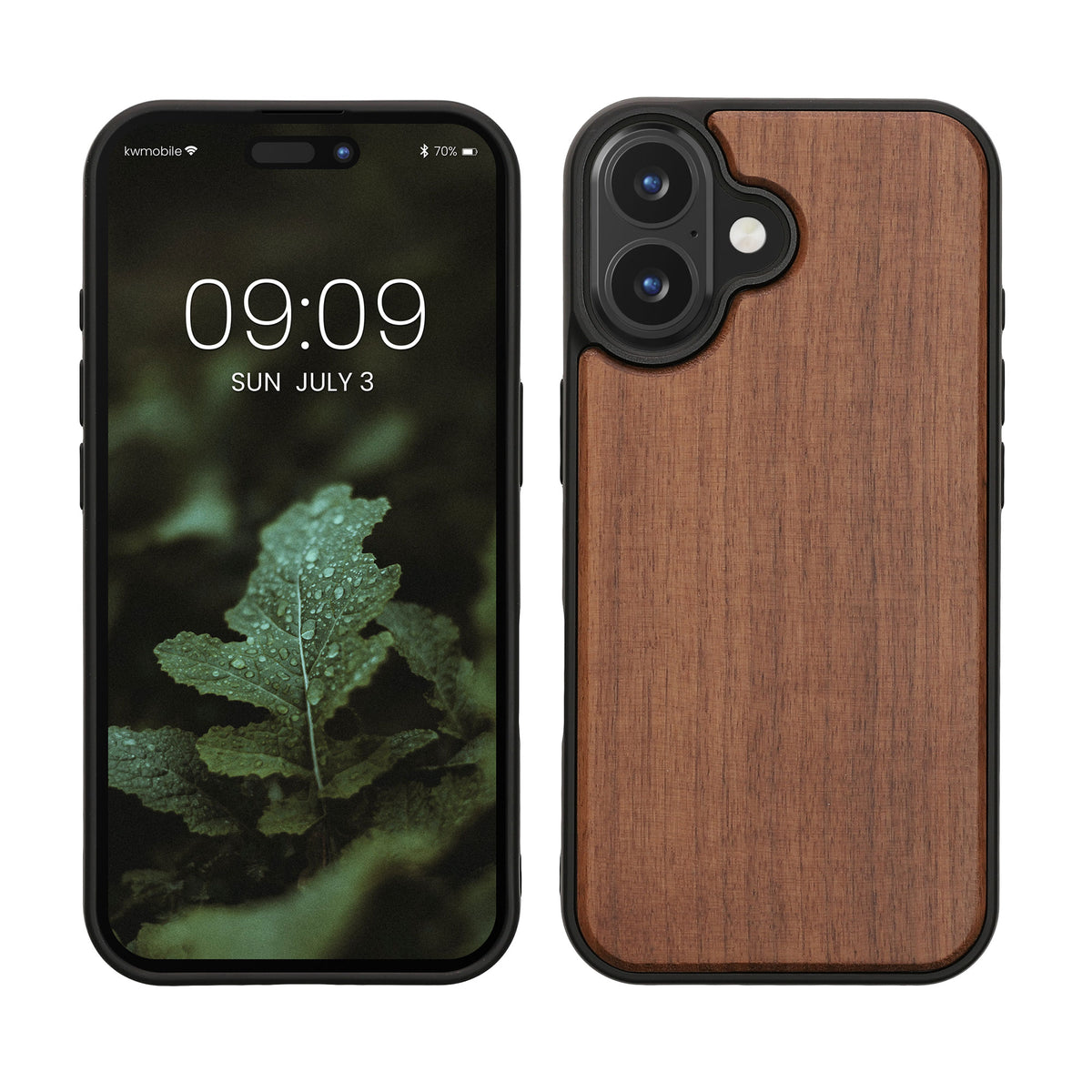 Holzhülle mit TPU Bumper für Apple iPhone 16