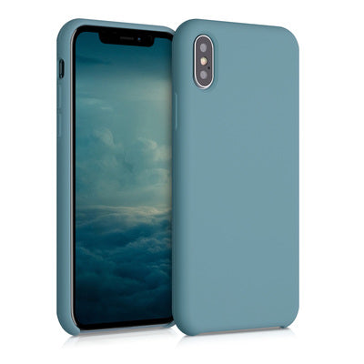 Gummierte Silikon Hülle für Apple iPhone X in Arctic Night