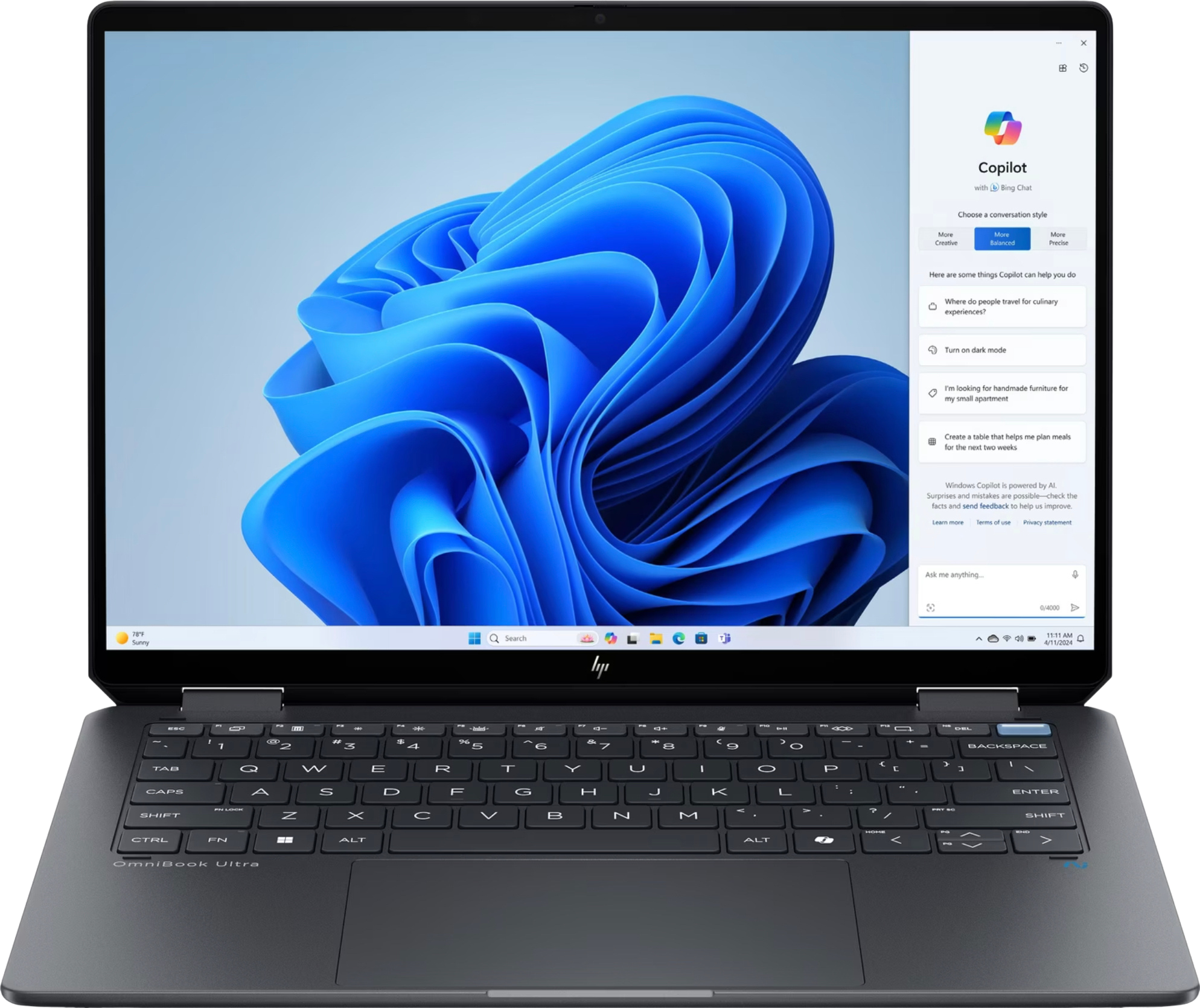 HP OmniBook Ultra Flip 14-fh0176ng 14" 2024 Ultra7 258V 32 GB 2 TB Arc 140V W11H QWERTZ Renew grau - Ohne Vertrag