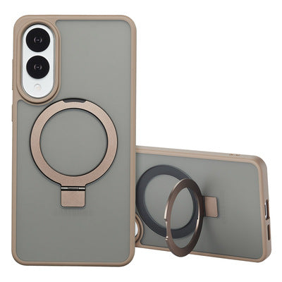 Accezz Ring Stand Backcover mit MagSafe für das Samsung Galaxy S25 Edge - Braun