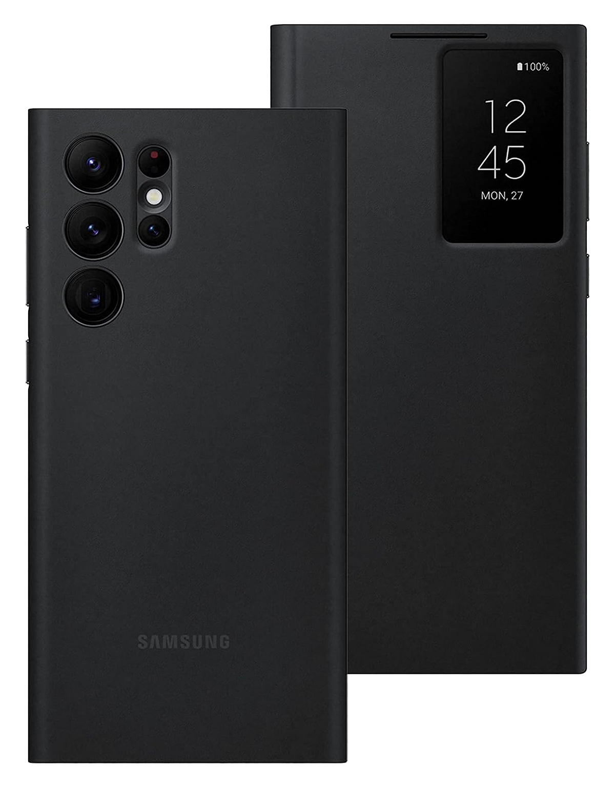 Samsung Clear View Cover (Galaxy S22 Ultra) schwarz - Ohne Vertrag